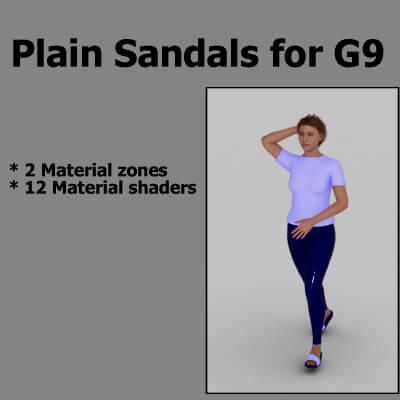 Plain Sandals for G9