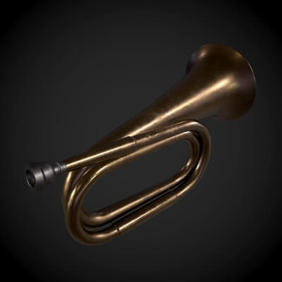 Brass Bugle - 3D Model by Antwo3d