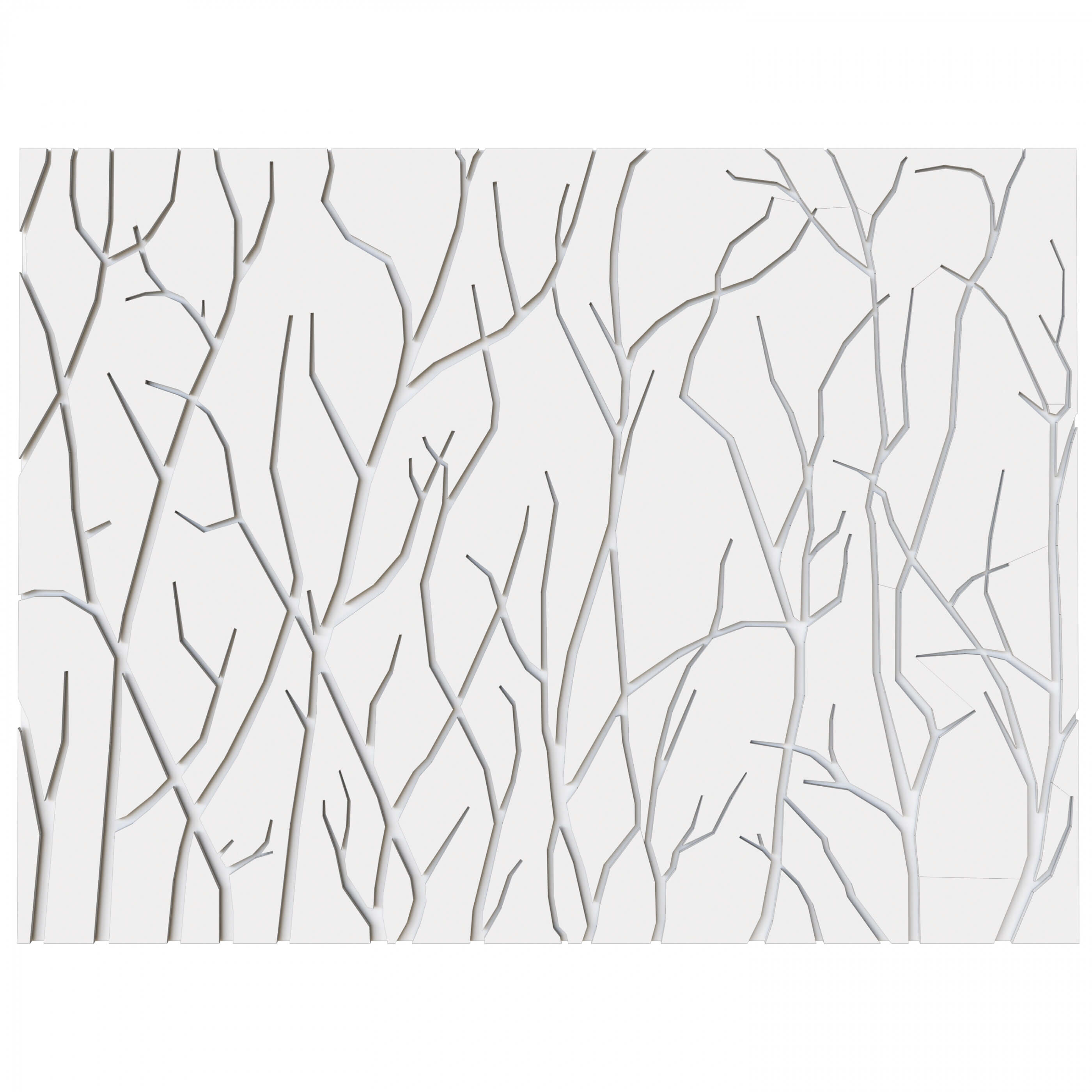 Decorative Wall Panel Forest 3D Model by aoki_07