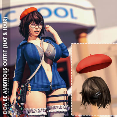 DOA Be Ambitious Hat &amp Hair for G8F