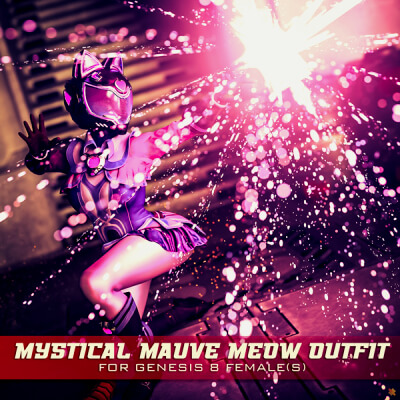 Mystical Mauve Meow Outfit for G8F