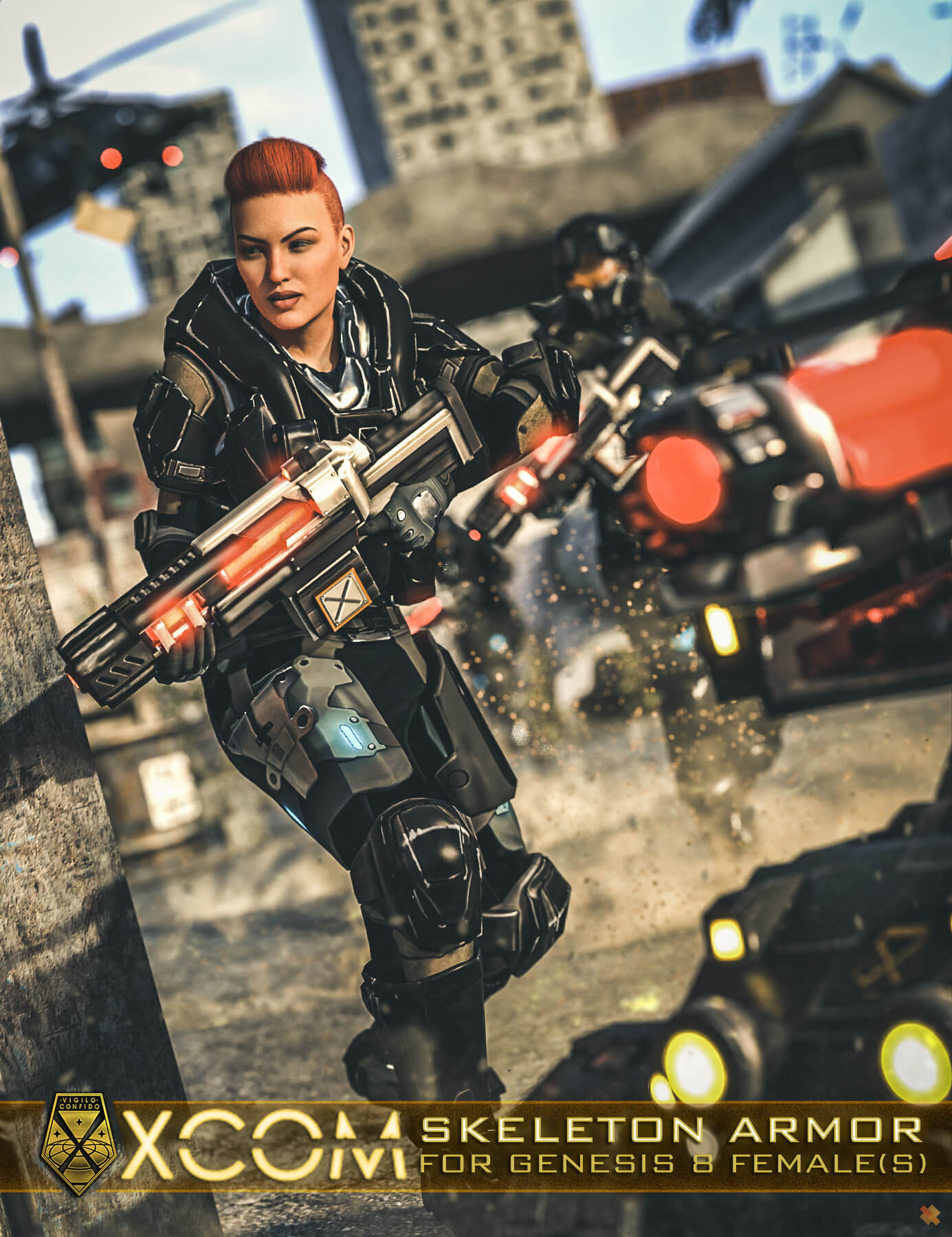 Skeleton Armor for Genesis 8 Female Daz Content by Appeal 2 Audacity