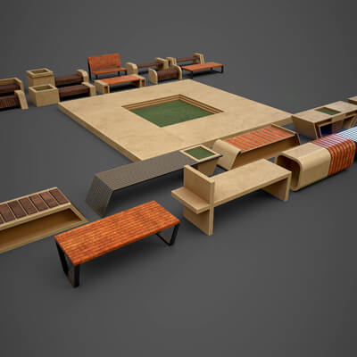 City Bench Pack by ApuArt
