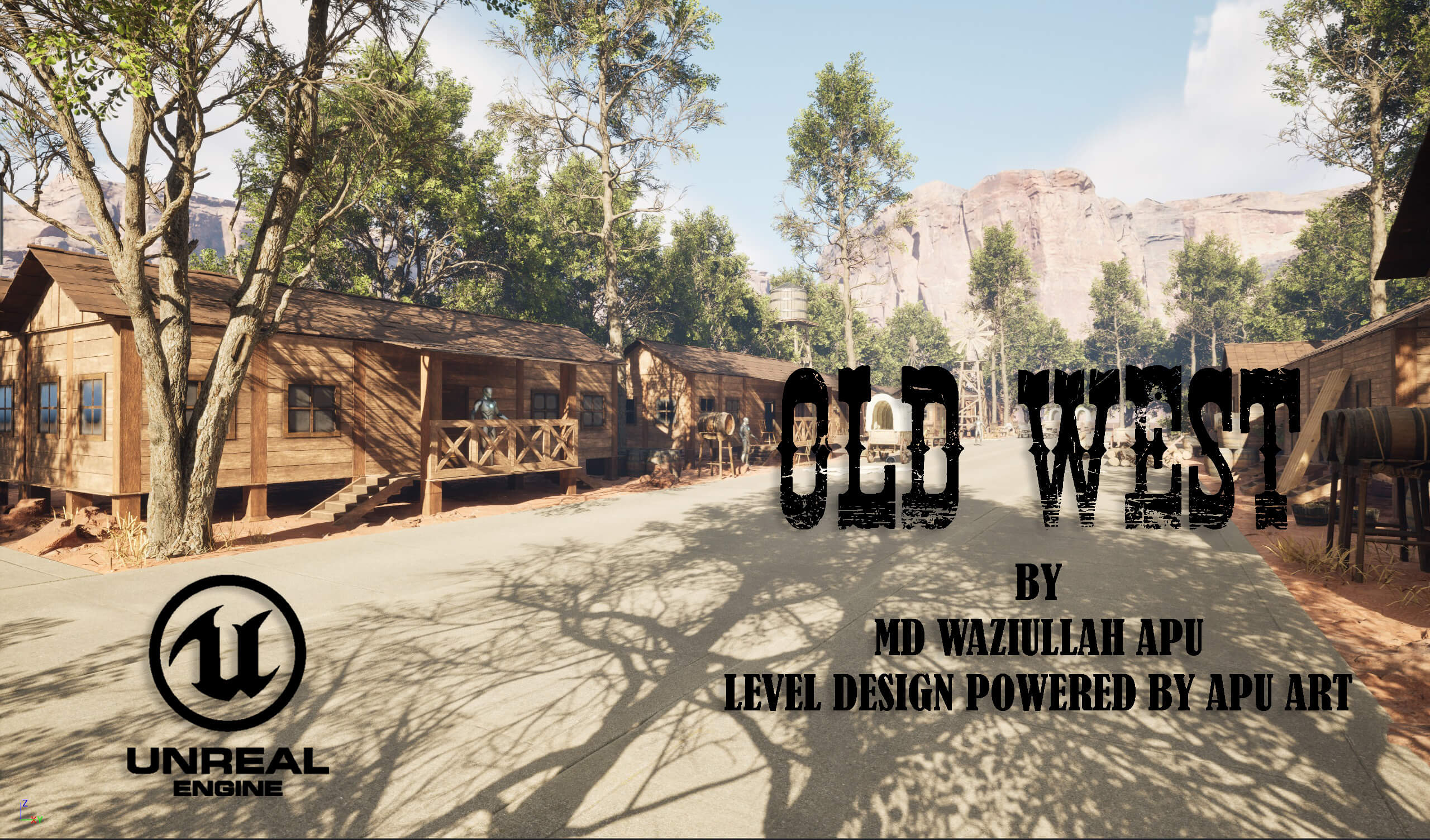 West Levels Layout Old West Level Design 3D Render, Digital Art by ApuArt