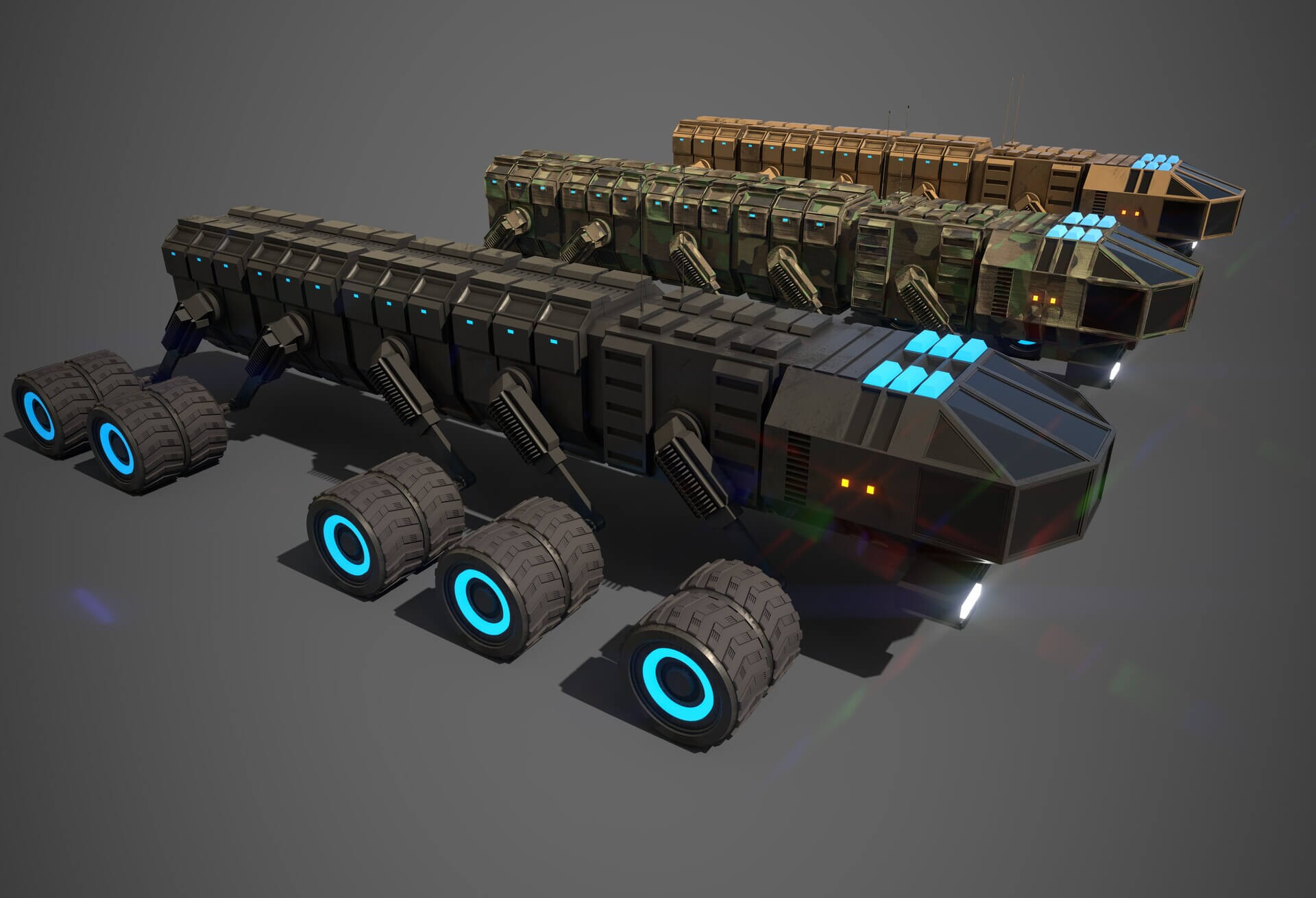 Rover Three Modular 3D Render, Digital Art by ApuArt