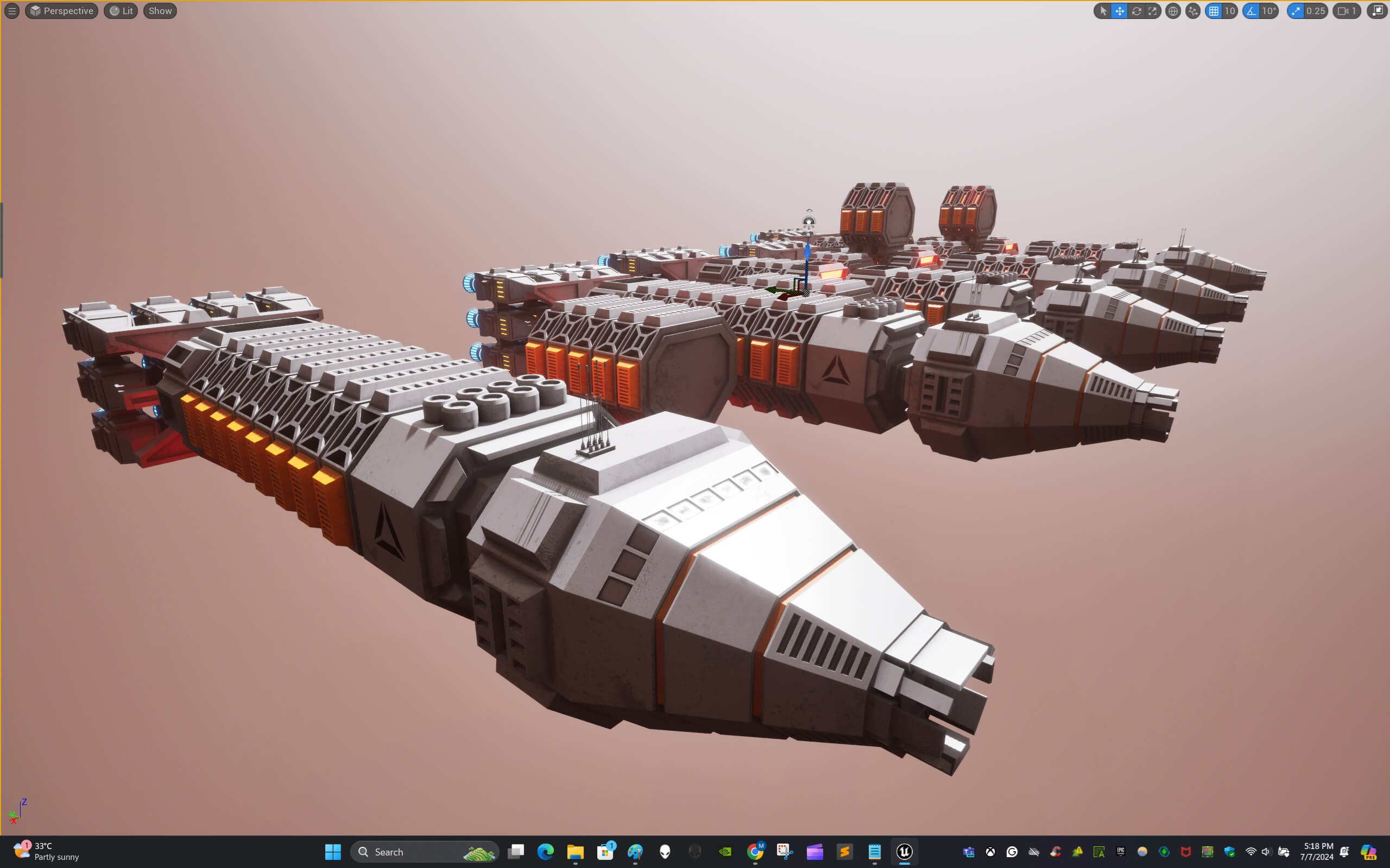 Modular Spaceship One - 3D Model by ApuArt