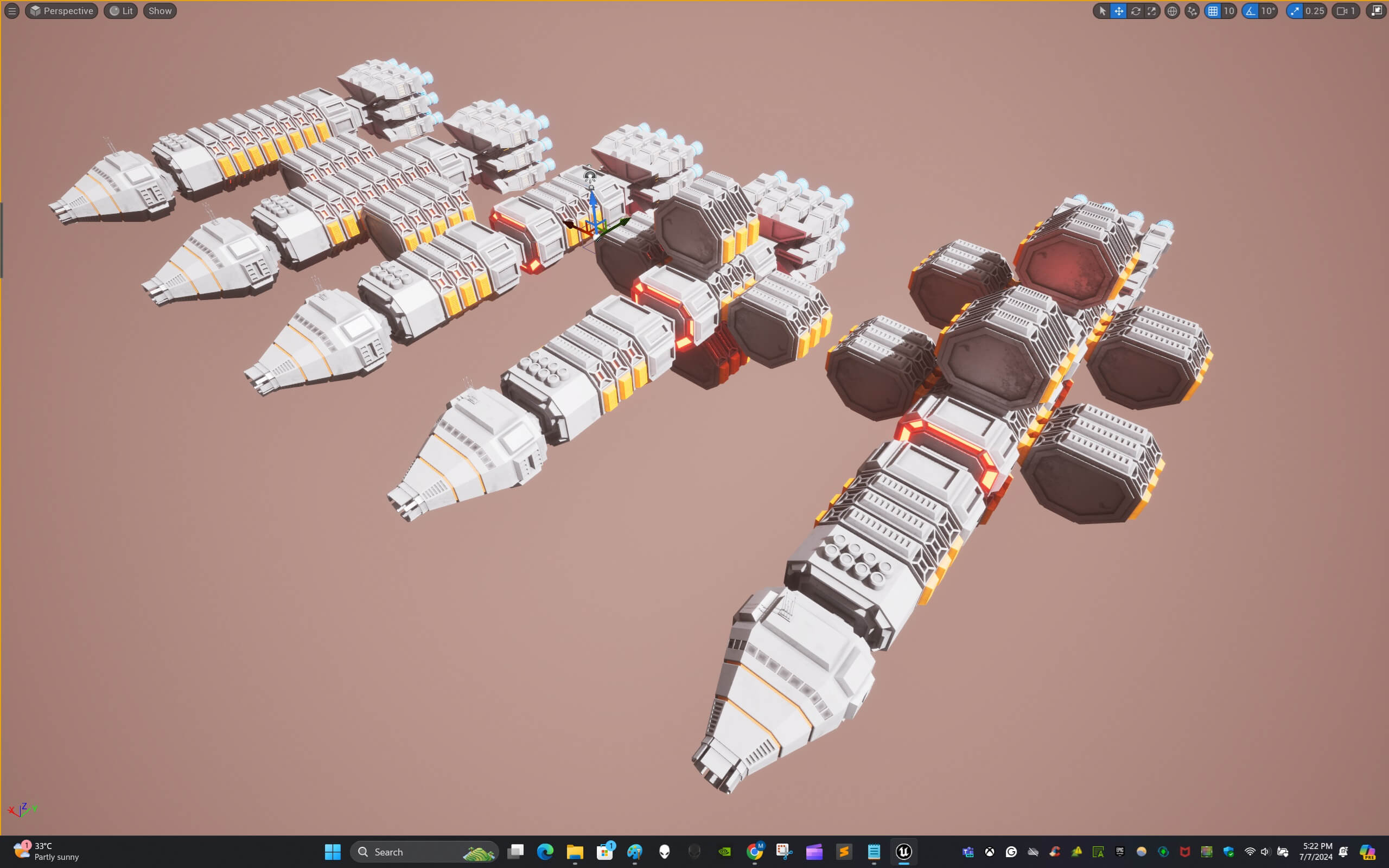 Modular Spaceship One - 3D Model by ApuArt