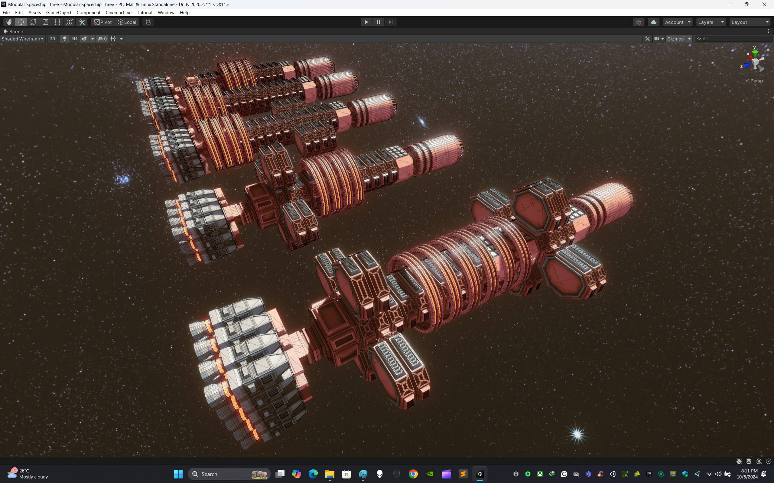 Modular Spaceship Three - 3D Model by ApuArt