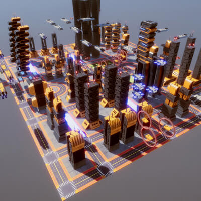 Sci-Fi City Block Level Design