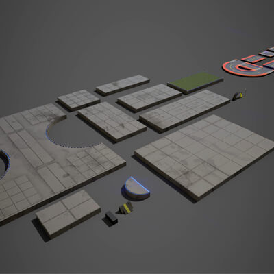 Sci-Fi Modular Road Pack