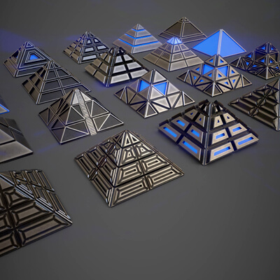 Sci-Fi Pyramid Metal