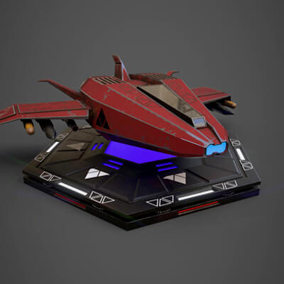 Sci-Fi Spaceship Plane