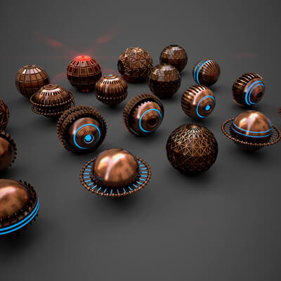 Sci-Fi Sphere Collection Metal Two