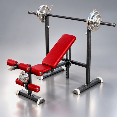 Adjustable Weight Bench With Barbell Rack AQ3D by AQ3D