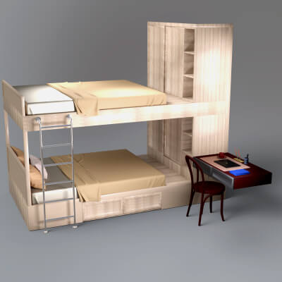 AQ3D Child Double Bed 2