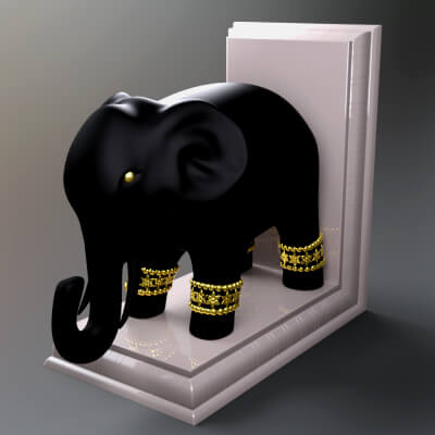 AQ3D Elephant Sculpture