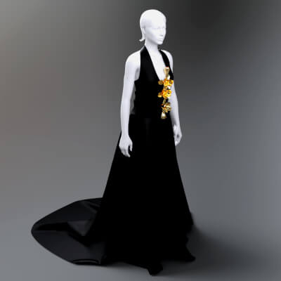 Fashion Mannequin with Dress 3D Model AQ3D by AQ3D