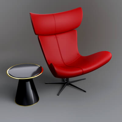 AQ3D Luxury Chair and Table
