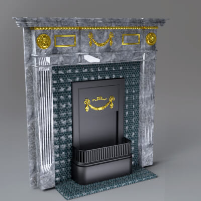AQ3D Luxury Fireplace