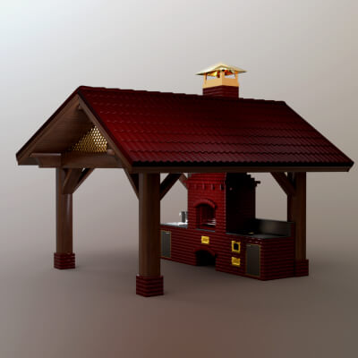 AQ3D Master BBQ Hut by AQ3D