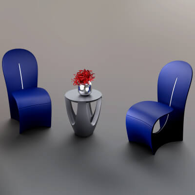 AQ3D Master Chairs and Table 14