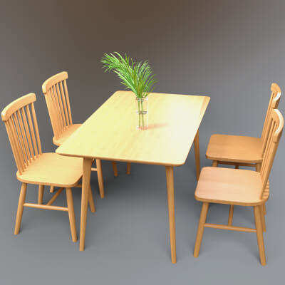 AQ3D Master Chairs and Table 6