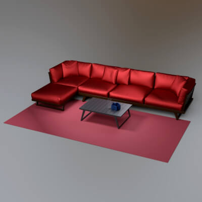 AQ3D Master Sofa 124
