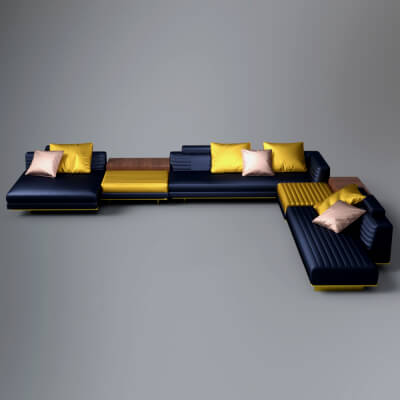 AQ3D Master Sofa 150