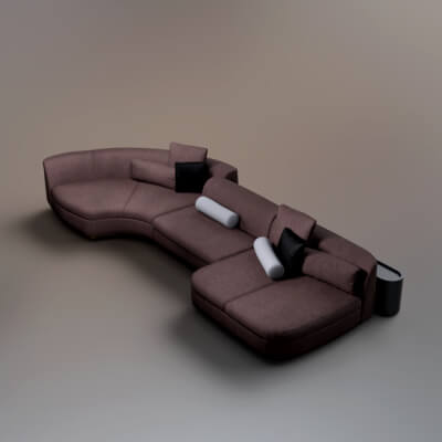 AQ3D Master Sofa 158