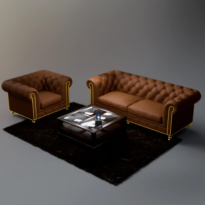 AQ3D Master Sofa 200