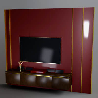 AQ3D Modern TV Wall 8