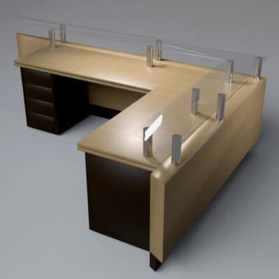 AQ3D Office Reception Table