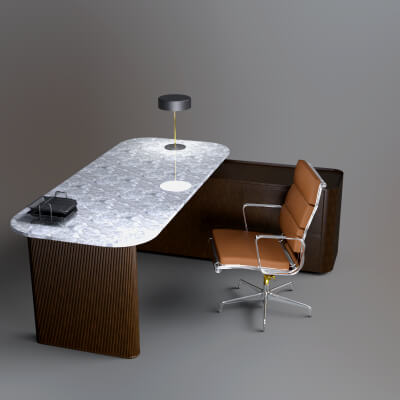 AQ3D Office Work Table and Chair 10