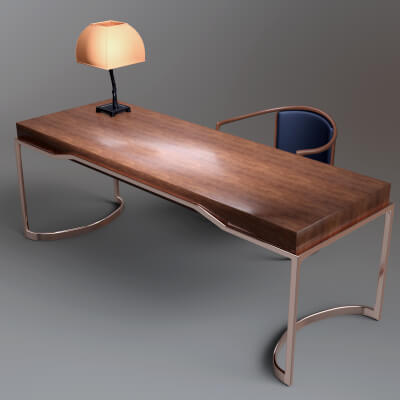 AQ3D Office Work Table and Chair 5