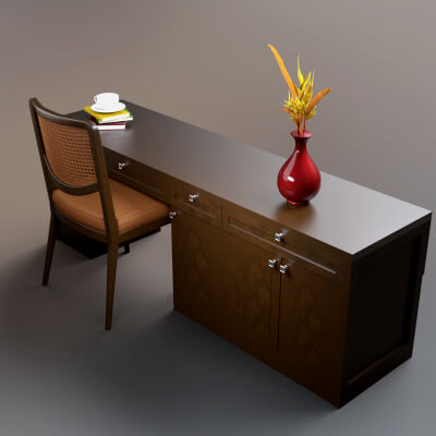 AQ3D Office Work Table and Chair 9
