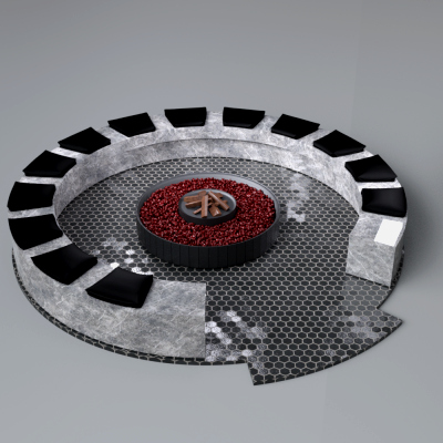 AQ3D Outdoor Fireplace