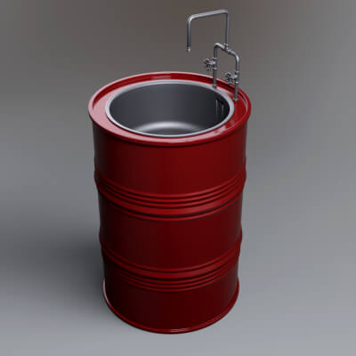 Barrel Utility Sink 3D Model AQ3D by AQ3D