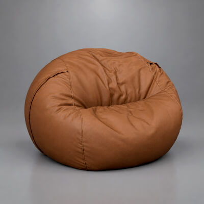 Bean Bag Chair 3D Model Realistic Fabric Pouf Furniture