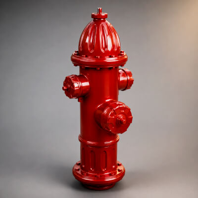 Classic Fire Hydrant 3D Model AQ3D by AQ3D