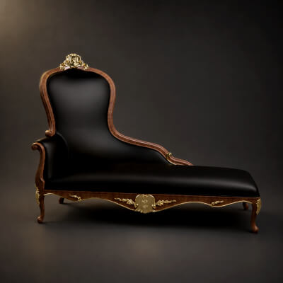 Classic Victorian Chaise Lounge 3D Model AQ3D