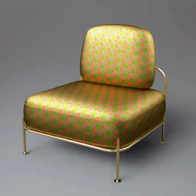 Contemporary Accent Chair with Metal Frame AQ3D by AQ3D