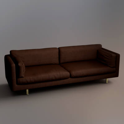 Contemporary Fabric Sofa 3D Model AQ3D by AQ3D