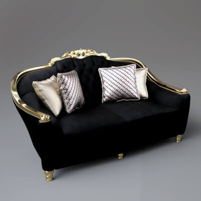 Elegant Lounge Sofa 3D Model AQ3D by AQ3D