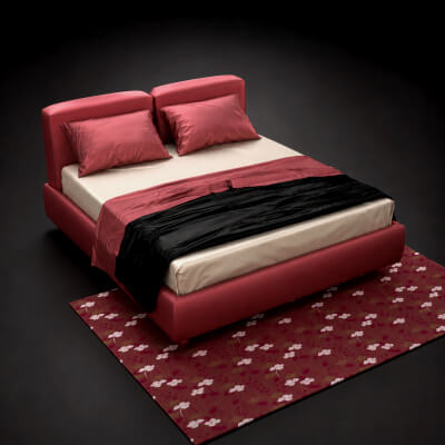 Elegant Modern Bed AQ3D
