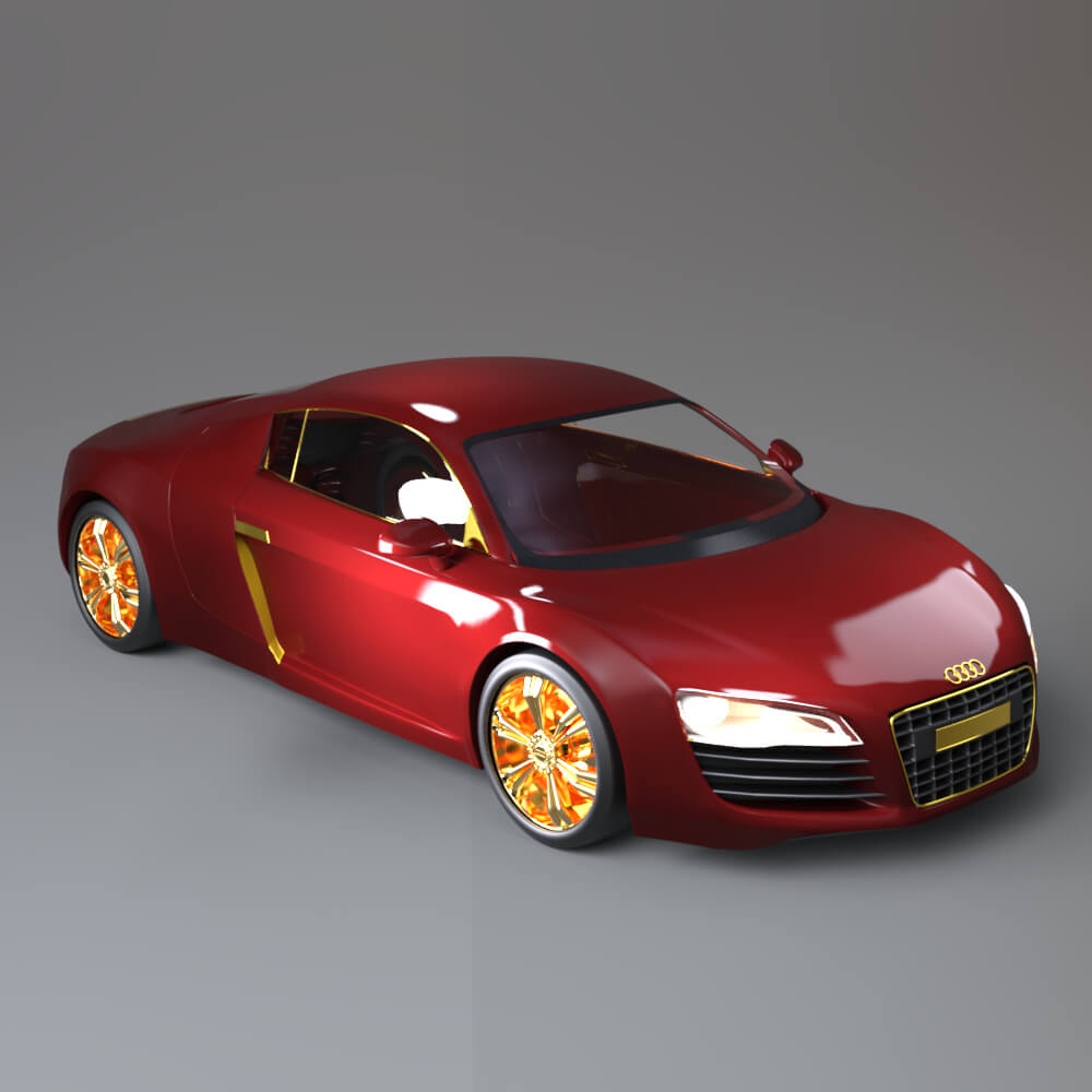 Car Model 3D Render, Digital Art by AQ3D