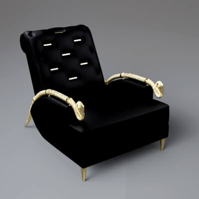 Luxury Chair 3D Model AQ3D by AQ3D