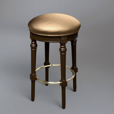 Luxury Classic Bar Stool 3D Model AQ3D by AQ3D