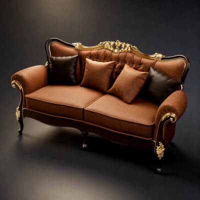 Luxury Classic Carved Sofa 3D Model AQ3D
