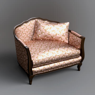 Luxury Classic Armchair 3D Model AQ3D