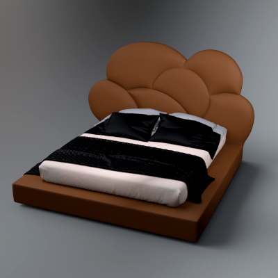 Luxury Modern Bed 3D Model AQ3D by AQ3D